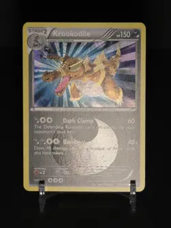 Pokemon Krookodile 127/124 Dragons Exalted Secret Rare - Shiny Gold Holo - LP - Image 2