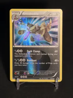 Pokemon Krookodile 127/124 Dragons Exalted Secret Rare - Shiny Gold Holo - LP - Image 4
