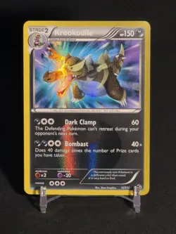 Pokemon Krookodile 127/124 Dragons Exalted Secret Rare - Shiny Gold Holo - LP - Image 5
