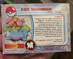topps Pokemon TV Animation Series 1 Holo Foil #03 Venusaur #3 - Heavily Played - Image 4