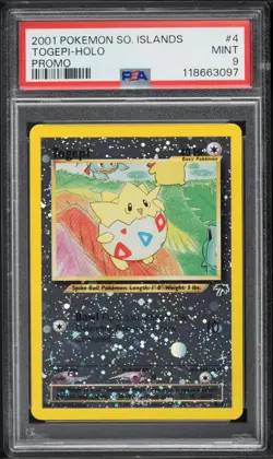 2001 POKEMON SOUTHERN ISLANDS PROMO #4 TOGEPI-HOLO PSA 9 - Image 1