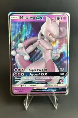 Mewtwo GX 31/68 MEWTWO STAMPED BATTLE ACADEMY Hidden Fates HOLO POKEMON TCG [LP] - Image 3