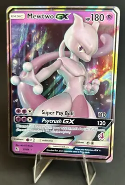 Mewtwo GX 31/68 MEWTWO STAMPED BATTLE ACADEMY Hidden Fates HOLO POKEMON TCG [LP] - Image 5