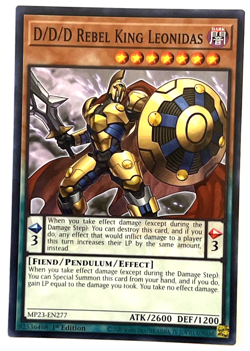 YuGiOh! - D/D/D Rebel King Leonidas - MP23-EN277 - 1st Edition - Common - Image 1