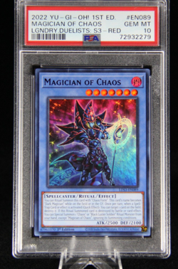 YUGIOH! PSA 10 2022 Magician of Chaos LDS3-EN089 1st Edition RED - Image 1