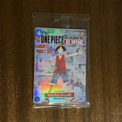 2 x One Piece College Basketball US Voyage Promo Trading Card Monkey D. Luffy - Image 1