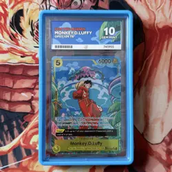 Monkey D Luffy OP07-109 Treasure Rare ACE 10 GEM MINT One Piece CCG Two Legends - Image 1