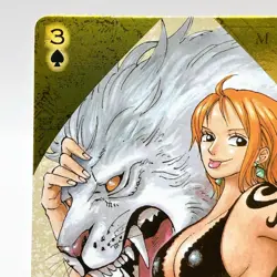 One Piece Golden Playing Cards Nami 3 of Spade Jump Festa Anime Manga Japan F/S - Image 2