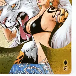 One Piece Golden Playing Cards Nami 3 of Spade Jump Festa Anime Manga Japan F/S - Image 5
