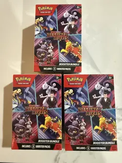 Destined Rivals Booster Bundles Lot Of 3 Pokemon TCG SEALED - Image 1
