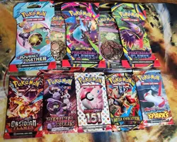 Sealed Pokemon TCG 10 Pack Lot 151 MEGA EVO DESTINED RIVALS PHANTASMAL FLAMES - Image 1