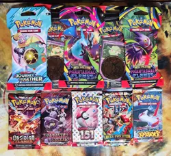 Sealed Pokemon TCG 10 Pack Lot 151 MEGA EVO DESTINED RIVALS PHANTASMAL FLAMES - Image 2