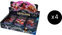 Disney Lorcana Rise of the Floodborn Booster Box Sealed Case - 4 Booster Boxes - Image 1