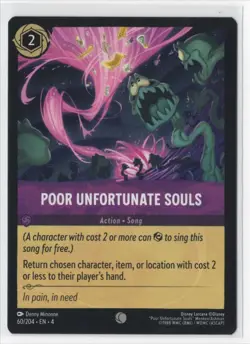 Disney Lorcana Ursula's Return Poor Unfortunate Souls 60/204 Common NON-FOIL - Image 1