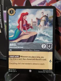 Disney Lorcana Ursula's Return Ariel Determined Mermaid 174/204 Non Holo - Image 1