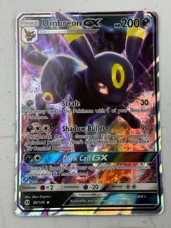 Pokemon Umbreon GX TCG SM36 Black Star Promo Holo Card Sun & Moon NM - Image 1