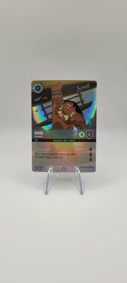 Disney Lorcana TCG: Maui Demigod 23/P1 Disney 100 Promo Foil NM Card - Image 1