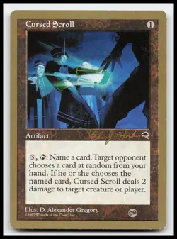Cursed Scroll World Championship Decks Gold Border Magic The Gathering Card - Image 1