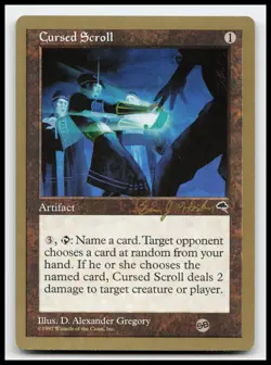 Cursed Scroll World Championship Decks Gold Border Magic The Gathering Card - Image 1