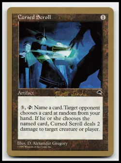 Cursed Scroll World Championship Decks Gold Border Magic The Gathering Card - Image 1