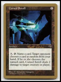 Cursed Scroll World Championship Decks Gold Border Magic The Gathering Card - Image 1