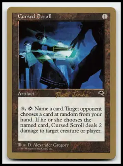 Cursed Scroll World Championship Decks Gold Border Magic The Gathering Card - Image 1