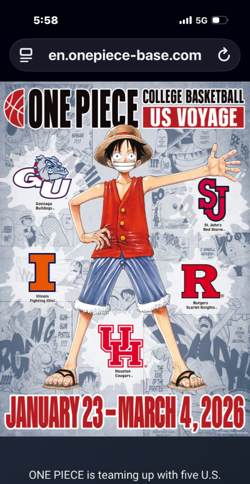 IN HAND MINT CONDITION UNOPENED One Piece College Basketball US VOYAGE card - Image 2