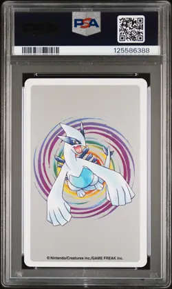 2000 POKEMON SILVER VERSION PLAYING CARDS 5 OF CLUBS #107 HITMONCHAN PSA 9 - Image 2