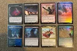 mtg 8 card lot,hedge maze/demonic consultation/phoenix fleet airship/foils. - Image 1