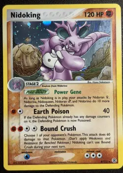 Nidoking Holo Card 8/112 Fire Red Leaf Green LP - Image 1