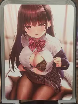 🍑 2 Sided Spicy Black Silk Dual Card Anime Waifu Bikini Like Goddess Story Z10 - Image 1