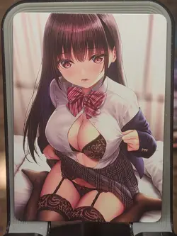 🍑 2 Sided Spicy Black Silk Dual Card Anime Waifu Bikini Like Goddess Story Z10 - Image 2