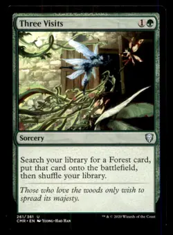 Three Visits LP Light Play Commander Legends MTG [12087] - Image 1