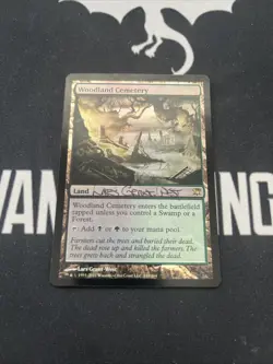Signed Foil Woodland Cemetery x1 Magic MTG - Image 1