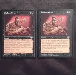 Magic The Gathering Shallow Grave x2 Instant English Black John Coulthart - Image 1