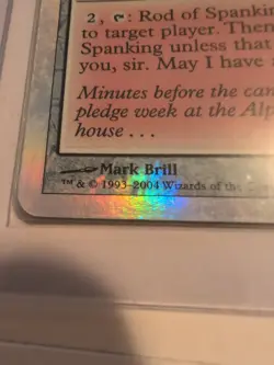 Magic The Gathering MTG - Unhinged UNH 2004 - #127 Rod of Spanking LP FOIL x1 - Image 2