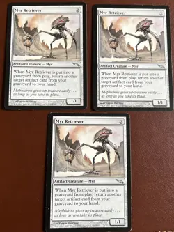 3X MTG Myr Retriever Mirrodin LP - Image 1