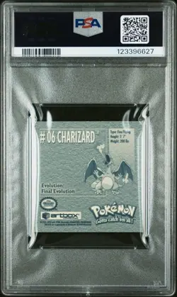 1999 Pokemon Stickers Series 1 Charizard VINTAGE PSA 9 MINT #6 - Image 2