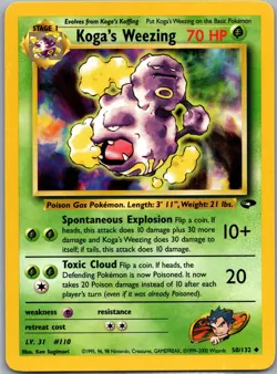 Koga's Weezing Uncommon Gym Challenge 050/132 LP Pokemon TCG - Image 1
