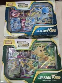 Pokemon TCG (2)Glaceon & (2)Leafeon VSTAR Special Collection – Sealed New Rare - Image 1
