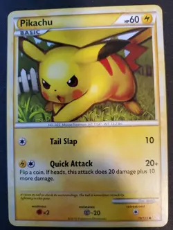 Pokemon TCG - Pikachu 78/123 HeartGold and SoulSilver (2010) Non-Holo - NM - Image 1