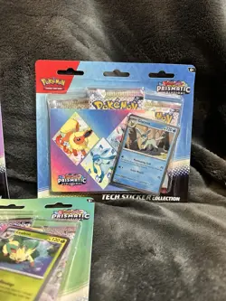 Pokemon TCG Prismatic Evolutions Tech Sticker Collection All 3 Sealed - Image 3