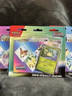 Pokemon TCG Prismatic Evolutions Tech Sticker Collection All 3 Sealed - Image 4