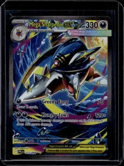 Nintendo 2015 Primal Clash Pokemon Mega Sharpedo EX FA - Image 1