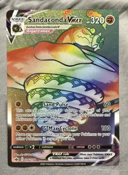 Pokemon Sandaconda VMAX Rainbow Secret Rare 206/198 – Chilling Reign – NM - Image 1