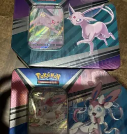 Pokemon TCG V Heroes Tin Sylveon V and Espeon New Factory Sealed Nintendo 2022 820650851322 - Image 1