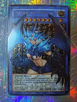 3 Cards Yu Gi Oh Full Art Egyptian Gods Osiris Slifer Obelisk Ra Oil Holo - Image 4