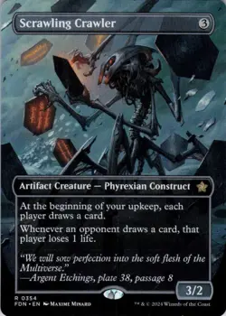 MTG Scrawling Crawler (Borderless) (354) | NM | Foundations {FDN} - Image 1
