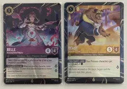Disneyland Lorcana Exclusive Promos - set of Belle & The Beast - Image 1