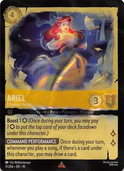 Ariel Ethereal Voice Foil 17/204 Whispers in the Well Disney Lorcana - Image 1